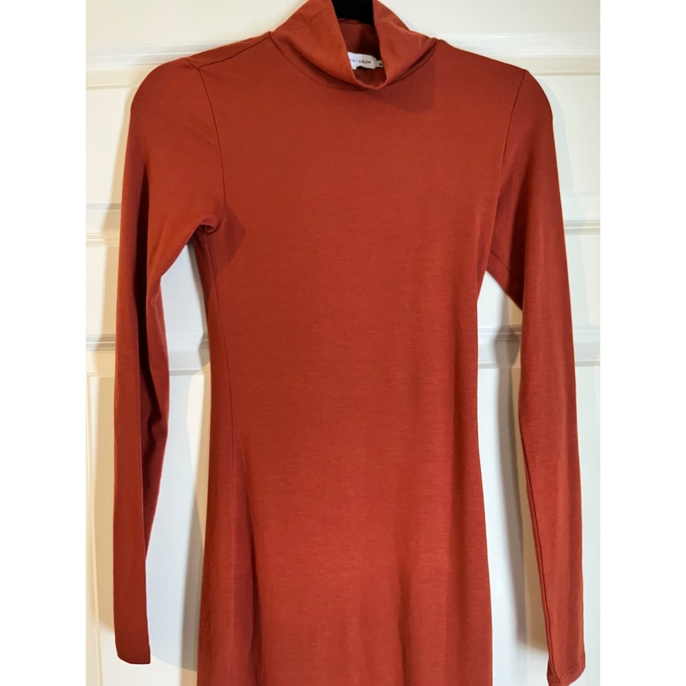 Good American Brick Long Sleeve Turtleneck Midi Bodycon Dress Size XS - Picture 6 of 8